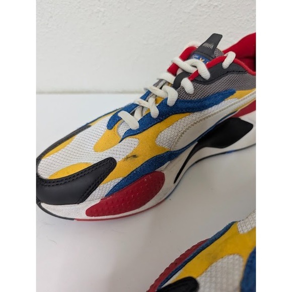 Puma RS-X3 Puzzle Extreme‎ Red Yellow Blue White Running Shoes US 8 371570-04 main image 5